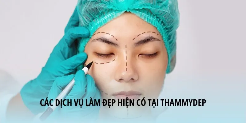 Các dịch vụ làm đẹp hiện có tại Thammydep
